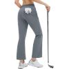 imagebaleaf Womens 26quot29quot Work Pants Stretchy Golf Lightweight Stretch Flare Dress Pant Pockets Bussiness UPF 5026indark Gray