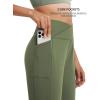 imagebaleaf Womens Bermuda Long Shorts 14quot Knee Length Capris High Waisted Athletic Shorts with Pockets Summer Stretch LooseArmy Green