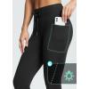 imagebaleaf Womens Fleece Lined High Waisted Leggings Water Resistant Thermal Warm Winter Tights Ski Hiking Pants with PocketsBlack