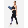 imagebaleaf Womens Fleece Lined High Waisted Leggings Water Resistant Thermal Warm Winter Tights Ski Hiking Pants with PocketsBlackPurple