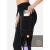imagebaleaf Womens Fleece Lined High Waisted Leggings Water Resistant Thermal Warm Winter Tights Ski Hiking Pants with PocketsBlackPurple
