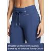 imagebaleaf Womens Fleece Lined High Waisted Leggings Water Resistant Thermal Warm Winter Tights Ski Hiking Pants with PocketsBlue