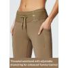 imagebaleaf Womens Fleece Lined High Waisted Leggings Water Resistant Thermal Warm Winter Tights Ski Hiking Pants with PocketsBrown