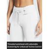imagebaleaf Womens Fleece Lined High Waisted Leggings Water Resistant Thermal Warm Winter Tights Ski Hiking Pants with PocketsWhite
