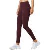 imagebaleaf Womens Fleece Lined Leggings Water Resistant Thermal Winter Warm Tights High Waisted with Pockets Running GearAred Wine27