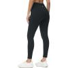imagebaleaf Womens Fleece Lined Leggings Water Resistant Thermal Winter Warm Tights High Waisted with Pockets Running GearPetite25black