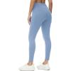 imagebaleaf Womens Fleece Lined Leggings Water Resistant Thermal Winter Warm Tights High Waisted with Pockets Running GearPetite25light Blue