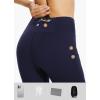 imagebaleaf Womens Fleece Lined Leggings Water Resistant Thermal Winter Warm Tights High Waisted with Pockets Running GearPetite25navy