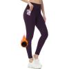 imagebaleaf Womens Fleece Lined Leggings Water Resistant Thermal Winter Warm Tights High Waisted with Pockets Running GearPetite25purple