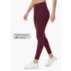 imagebaleaf Womens Fleece Lined Leggings Water Resistant Thermal Winter Warm Tights High Waisted with Pockets Running GearPetite25red Wine