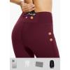 imagebaleaf Womens Fleece Lined Leggings Water Resistant Thermal Winter Warm Tights High Waisted with Pockets Running GearPetite25red Wine