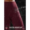 imagebaleaf Womens Fleece Lined Leggings Water Resistant Thermal Winter Warm Tights High Waisted with Pockets Running GearRed Wineone Pocket27