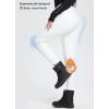 imagebaleaf Womens Fleece Lined Snow Ski Pants Waterproof Windproof Softshell Insulated Slim Thermal Pants Zipper Bottom LegWhite