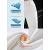 imagebaleaf Womens Fleece Lined Snow Ski Pants Waterproof Windproof Softshell Insulated Slim Thermal Pants Zipper Bottom LegWhite