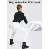 imagebaleaf Womens Fleece Lined Snow Ski Pants Waterproof Windproof Softshell Insulated Slim Thermal Pants Zipper Bottom LegWhite