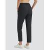 imagebaleaf Womens Golf Pants with Belt Loops Zipper Pockets Stretch Travel Work Bussiness Dressy Casual Slacks UPF 50Black