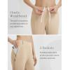 imagebaleaf Womens Golf Pants with Belt Loops Zipper Pockets Stretch Travel Work Bussiness Dressy Casual Slacks UPF 50Khaki