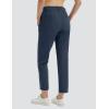 imagebaleaf Womens Golf Pants with Belt Loops Zipper Pockets Stretch Travel Work Bussiness Dressy Casual Slacks UPF 50Navy Blue