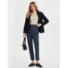 imagebaleaf Womens Golf Pants with Belt Loops Zipper Pockets Stretch Travel Work Bussiness Dressy Casual Slacks UPF 50Navy Blue