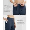 imagebaleaf Womens Golf Pants with Belt Loops Zipper Pockets Stretch Travel Work Bussiness Dressy Casual Slacks UPF 50Navy Blue