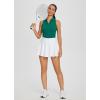 imagebaleaf Womens Golf Shirt Sleeveless Tennis Tank Tops VNeck Racerback Polo Collar UPFGreen