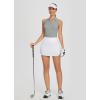 imagebaleaf Womens Golf Shirt Sleeveless Tennis Tank Tops VNeck Racerback Polo Collar UPFGrey