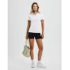 imagebaleaf Womens Golf Shirts Polo Collared V Neck Shorts Sleeve Tennis Shirt Lightweight Quick Dry UPF504 Buttonswhite