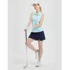 imagebaleaf Womens Golf Shirts Tank Top with Quarter Zip Collar Polo Tennis Sleeveless Racerback Tanks Quick Dry UPF 50Light Blue