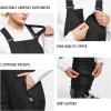 imagebaleaf Womens Insulated Waterproof Ski Bib Overalls Snow Windproof Snowboarding Pant02skiing Bibsblack