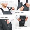 imagebaleaf Womens Insulated Waterproof Ski Bib Overalls Snow Windproof Snowboarding Pant03skiing Bibsdim Gray