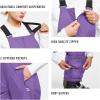 imagebaleaf Womens Insulated Waterproof Ski Bib Overalls Snow Windproof Snowboarding Pant03skiing Bibspurple