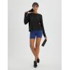 imagebaleaf Womens Long Sleeve Workout Tops Athletic Shirts Split Back Running Gym Quick Dry Sun Protection UPF 50Black