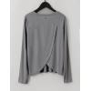 imagebaleaf Womens Long Sleeve Workout Tops Athletic Shirts Split Back Running Gym Quick Dry Sun Protection UPF 50Dark Gray