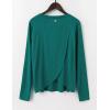 imagebaleaf Womens Long Sleeve Workout Tops Athletic Shirts Split Back Running Gym Quick Dry Sun Protection UPF 50Green