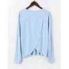 imagebaleaf Womens Long Sleeve Workout Tops Athletic Shirts Split Back Running Gym Quick Dry Sun Protection UPF 50Light Blue