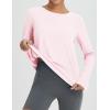 imagebaleaf Womens Long Sleeve Workout Tops Athletic Shirts Split Back Running Gym Quick Dry Sun Protection UPF 50Light Pink