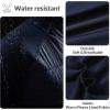 imagebaleaf Womens Running Jacket Winter Lightweight Water Resistant Puffer Coat Fall Cold Weather Hiking Zip PocketsNavy Blue