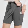 imagebaleaf Womens Skorts Skirts 20quot Knee Length Cotton Casual High Waist Drawstring Modest Golf Skort with PocketGray