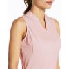 imagebaleaf Womens Sleeveless Golf Tennis Shirts Lightweight Quick Dry VNeck TankPink