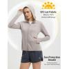 imagebaleaf Womens Sun Protection Jacket Hoodie Clothing Lightweight Long Sleeve Sun Cover Up ShirtHeather Khaki