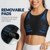 imagebaleaf Womens Swim Bra Modest High Neck Bikini Tops Quick Dry UPF 50Bathing Suit Sports Workout Removable PaddedBlack