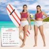 imagebaleaf Womens Swim Bra Modest High Neck Bikini Tops Quick Dry UPF 50Bathing Suit Sports Workout Removable PaddedRose Red