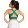 imagebaleaf Womens Swim Bra Modest High Neck Bikini Tops Quick Dry UPF 50Bathing Suit Sports Workout Removable PaddedTurquoise