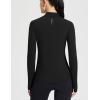 imagebaleaf Womens Thermal Long Sleeve Shirts Fleece Turtleneck Top Warm Undershirts with Detachable Neck Gaiter ThumbholesBlack