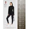 imagebaleaf Womens Thermal Long Sleeve Shirts Fleece Turtleneck Top Warm Undershirts with Detachable Neck Gaiter ThumbholesBlack