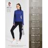 imagebaleaf Womens Thermal Long Sleeve Shirts Fleece Turtleneck Top Warm Undershirts with Detachable Neck Gaiter ThumbholesBlue