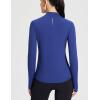 imagebaleaf Womens Thermal Long Sleeve Shirts Fleece Turtleneck Top Warm Undershirts with Detachable Neck Gaiter ThumbholesBlue