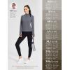 imagebaleaf Womens Thermal Long Sleeve Shirts Fleece Turtleneck Top Warm Undershirts with Detachable Neck Gaiter ThumbholesLight Grey