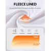 imagebaleaf Womens Thermal Shirts Crewneck Fleece Lined Long Sleeve Tops Running Workout Ski Base Layer Winter Cold WeatherWhite