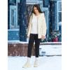 imagebaleaf Womens Thermal Shirts Crewneck Fleece Lined Long Sleeve Tops Running Workout Ski Base Layer Winter Cold WeatherWhite